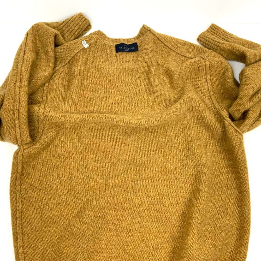 Valentino Jeans Vintage Virgin Wool Men's Knit Melange Crew Sweater Sz 52 (L-XL) - Picture 16 of 16